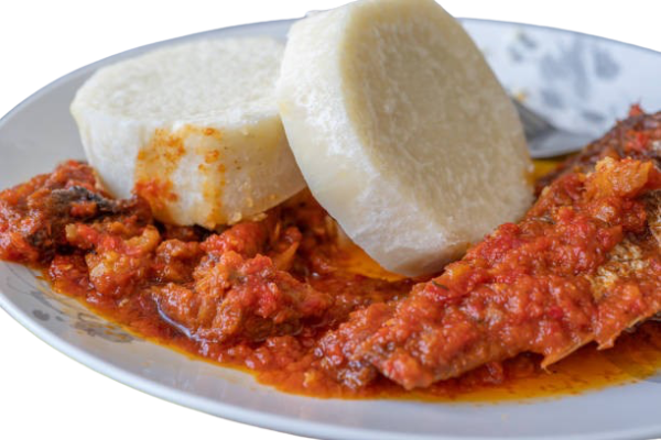 Boiled Yam and Egg Sauce