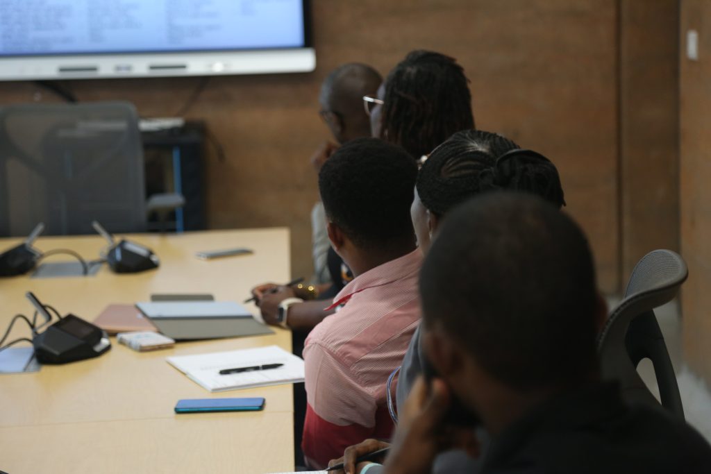 All eyes on the presentation from the Clinton Health Access Initiative (CHAI) team